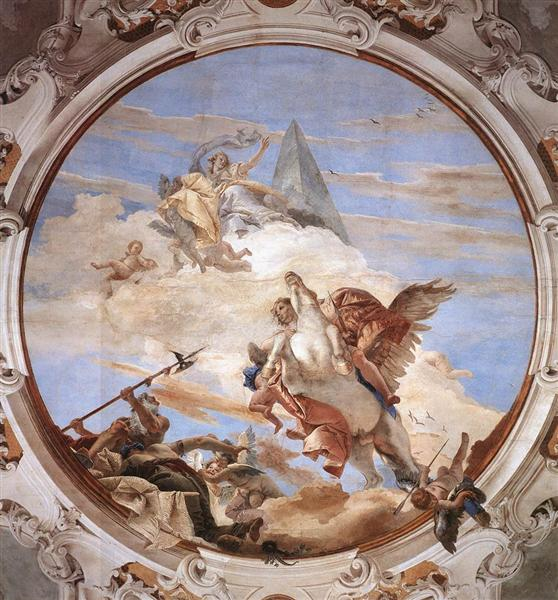 Bellerophontes ve Pegasus , Giovanni Battista Tiepolo, (1746-1747)