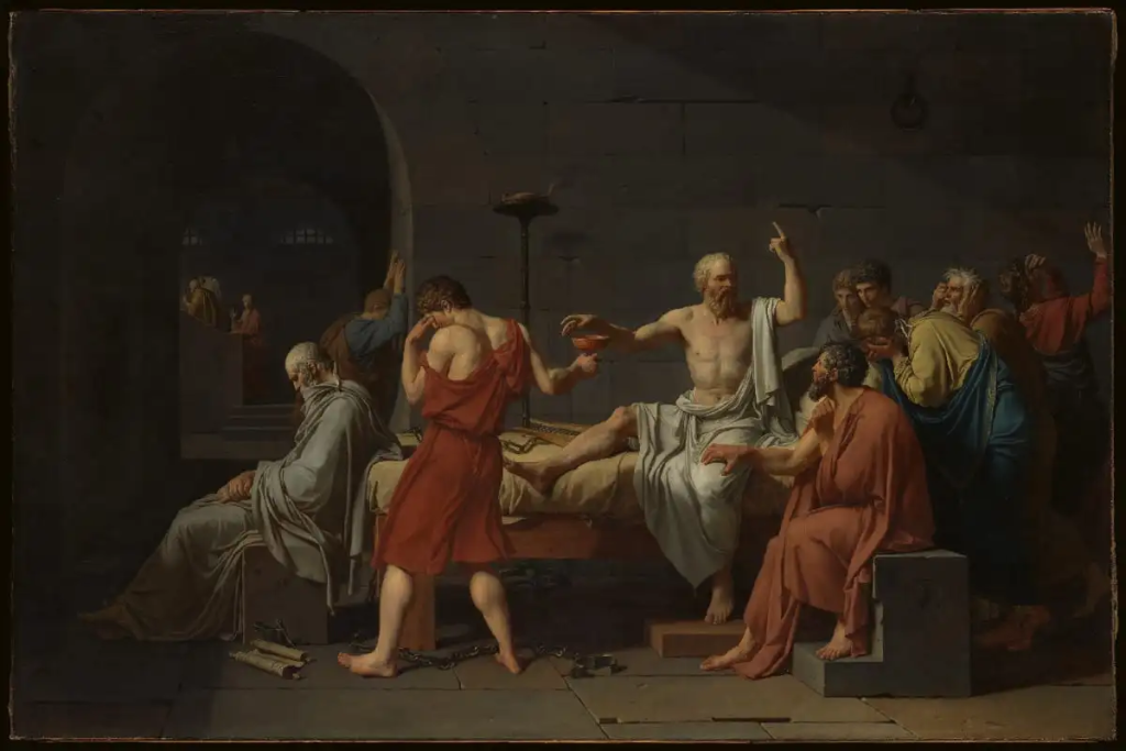 İnsan Ruhu, antik yunan, Sokrates'in Ölümü, Jacques Louis David, 1787, MoMA aracılığıyla, New York