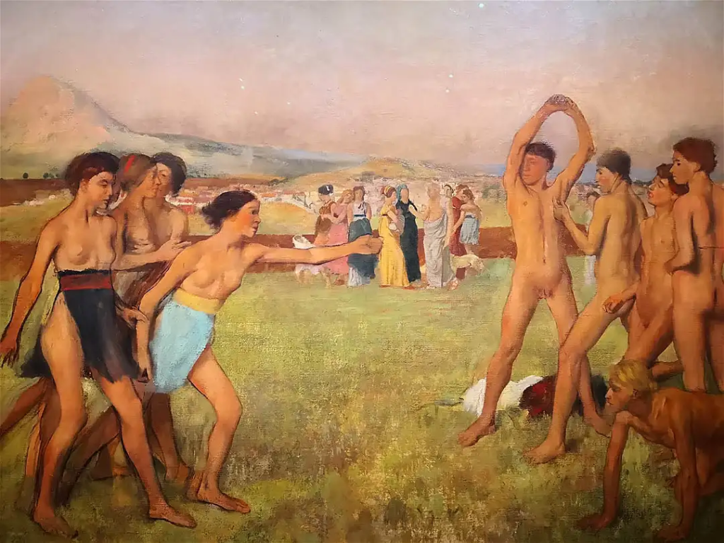 Genç Spartalılar Egzersiz Yapıyor, Edgar Degas, yaklaşık 1860, Ulusal Galeri, Londra