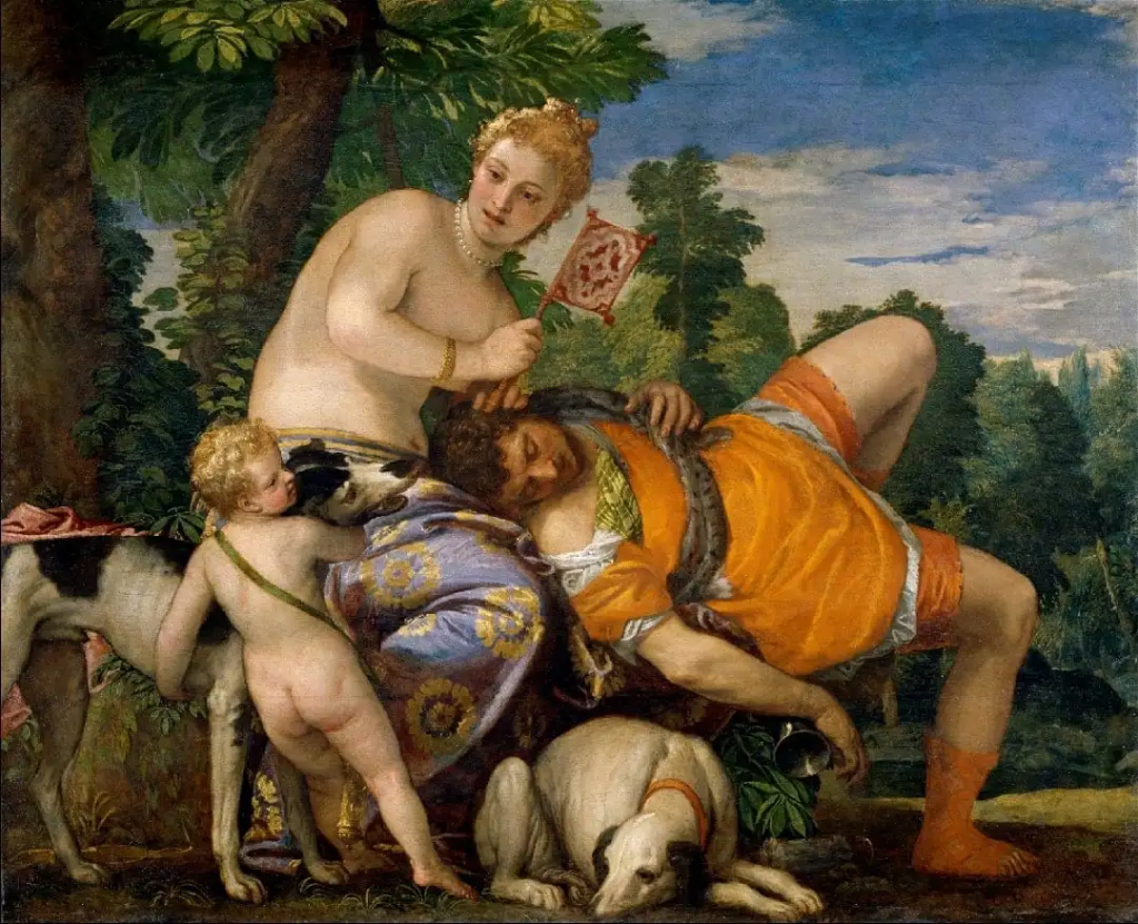 Venüs ve Adonis, Paolo Veronese, 1580, Museo del Prado